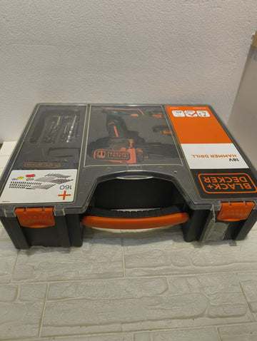 BLACK+DECKER BDCHD18BOA-QW Trapano Avvitatore a Percussione 18V con 2 Batterie al Litio