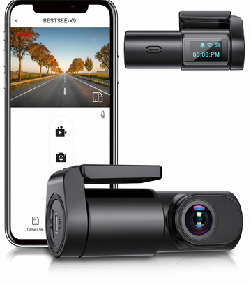 Bestsee Dash Cam Auto WiFi 1080P con monitor parcheggio