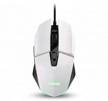 Trust GXT 109W Felox Mouse Gaming RGB Bianco vista frontale