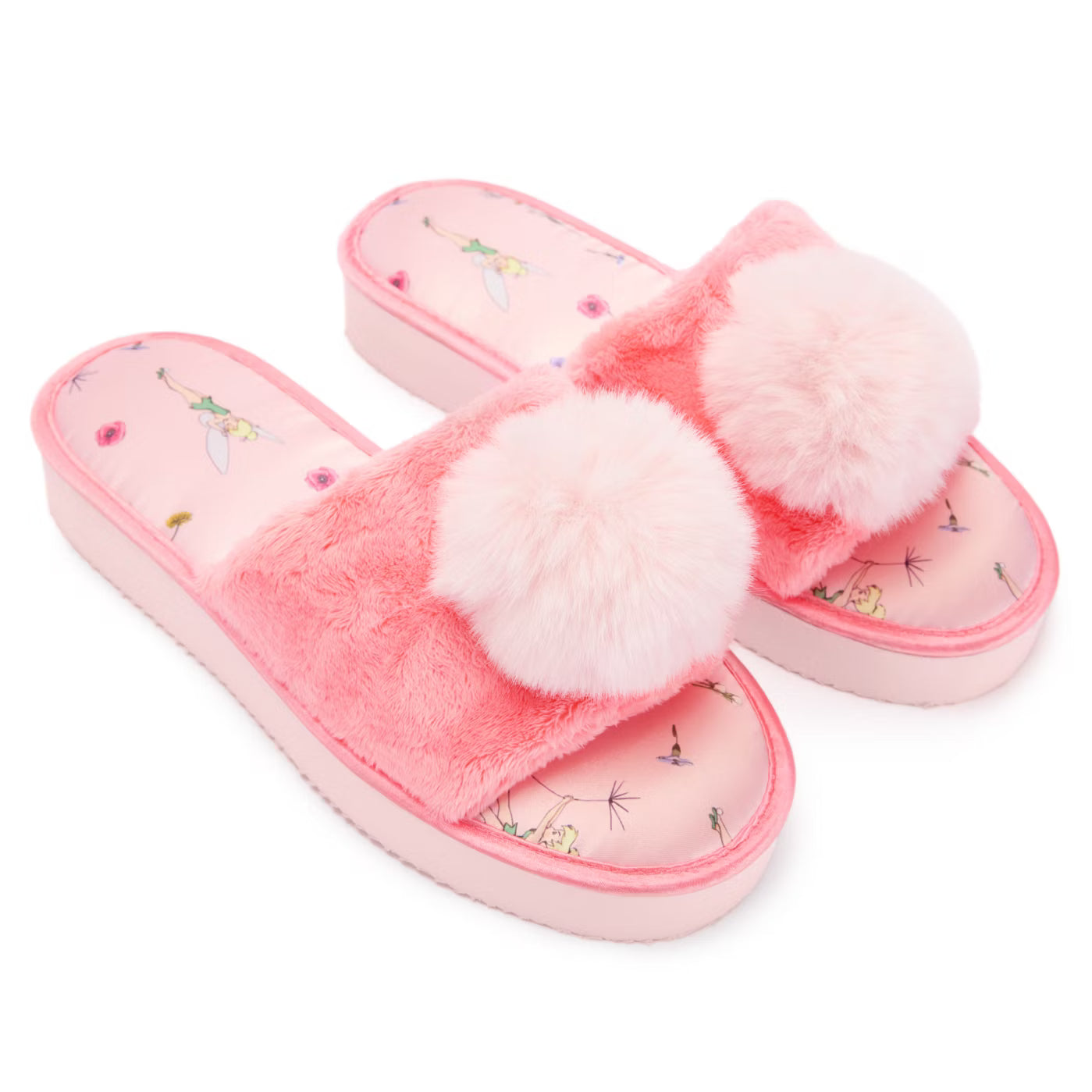 Pantofole Campanellino Disney Peter Pan Rosa da Donna con Pompon TG 39