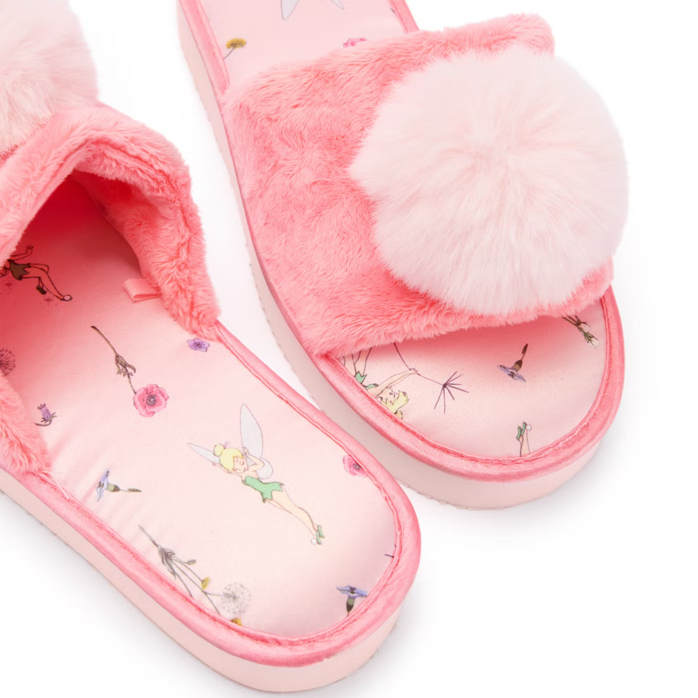 Pantofole Campanellino Disney Peter Pan Rosa da Donna con Pompon TG 39