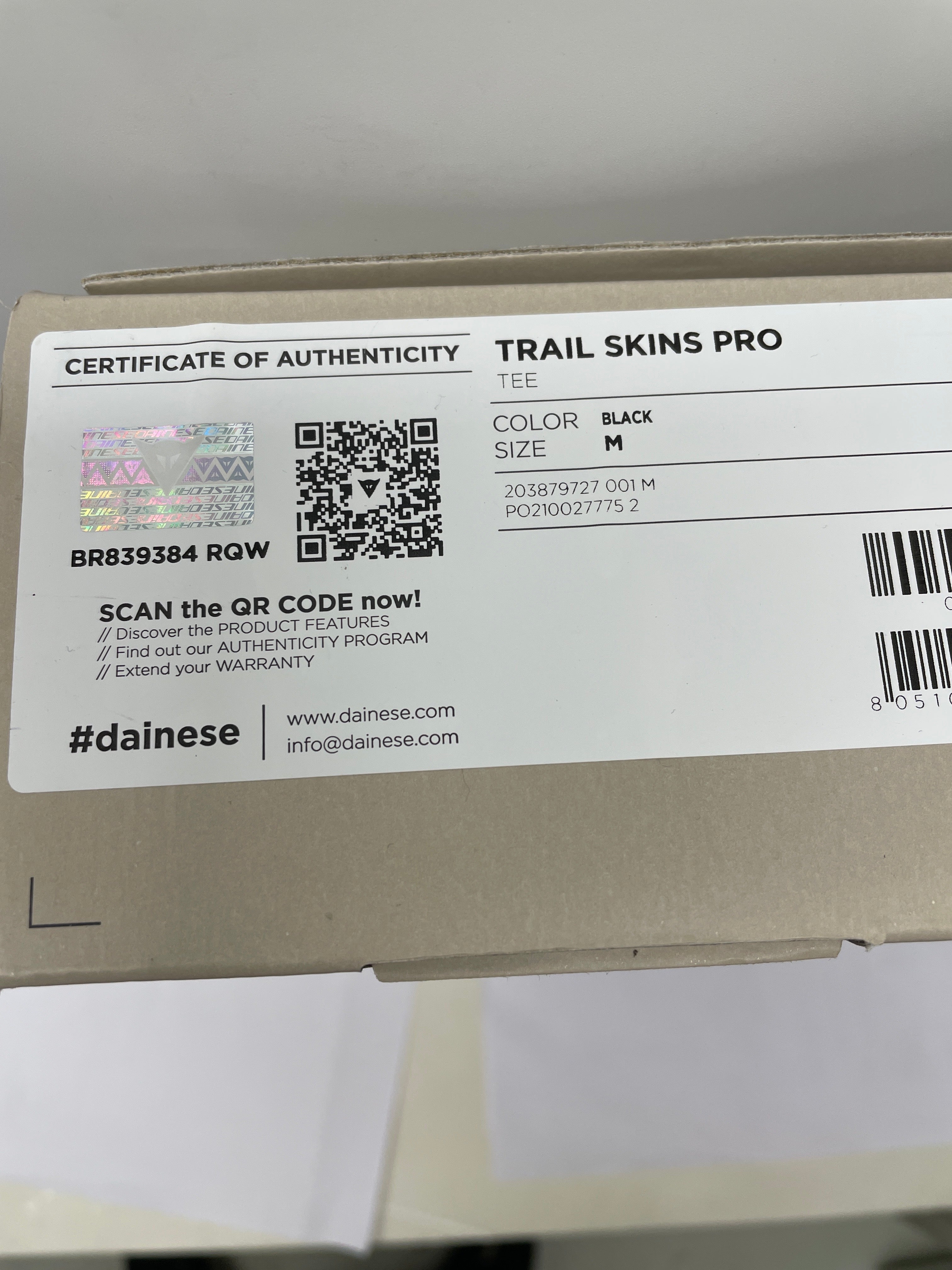 DAINESE Trail Skins PRO Tee Maglietta Protezione Torso da MTB Unisex
