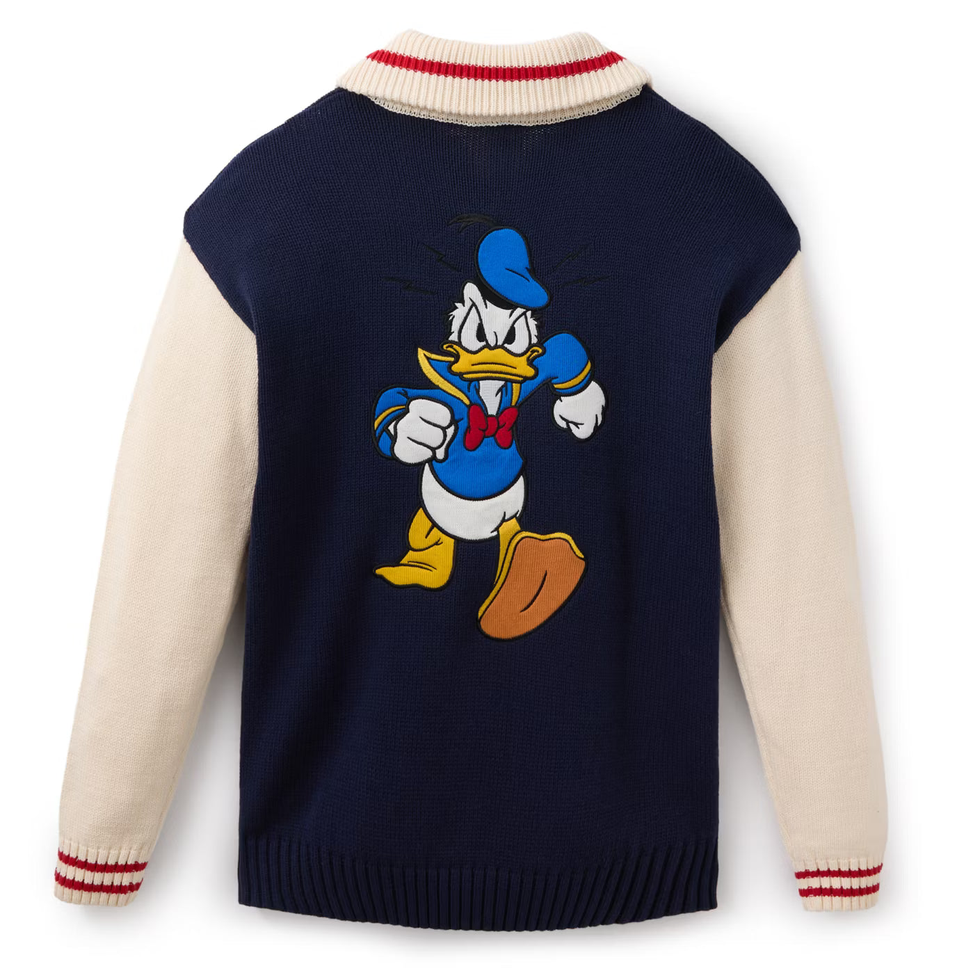 Maglione Donald Duck Uomo Varsity Disney Store con Zip – Giacca College TG XS EU