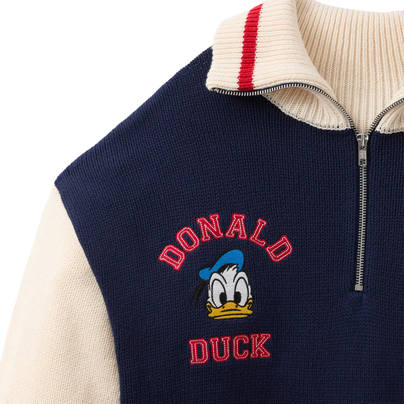 Maglione Donald Duck Uomo Varsity Disney Store con Zip – Giacca College TG XS EU