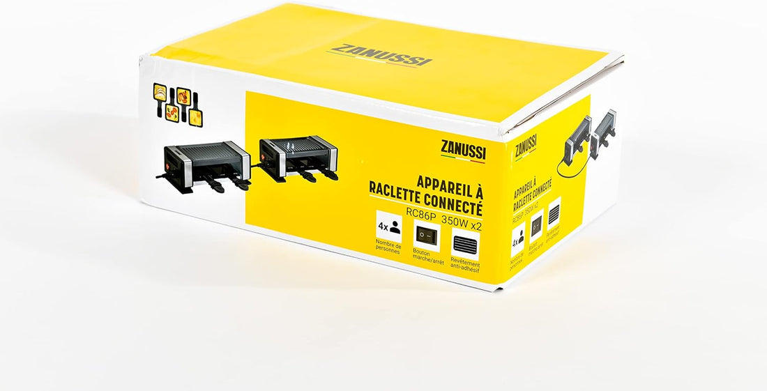 Zanussi RC86P Cosy Raclette – Raclette Doppia con Grill per 4 Persone
