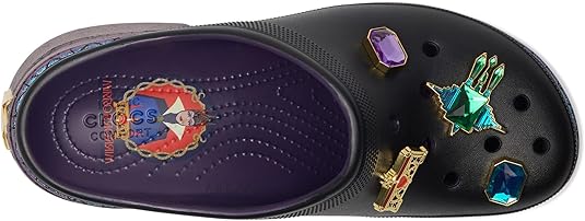 Crocs Zoccolo Siren Biancaneve Nero con Tacco e Glitter – Taglia 42-43