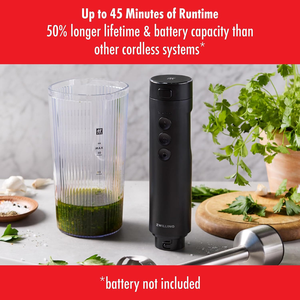 ZWILLING XTEND 1029302 Frullatore a Immersione Cordless Nero – Senza Batteria