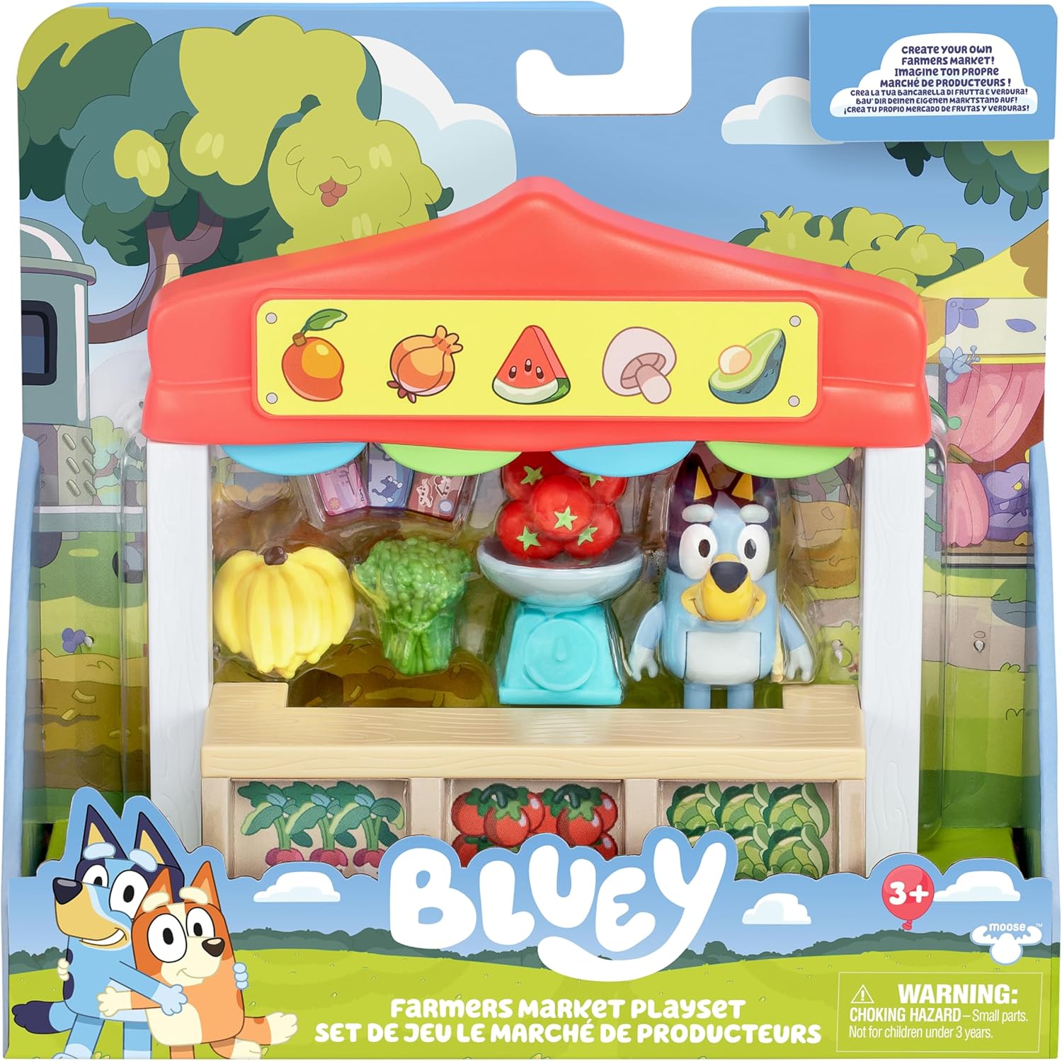 Bluey Mini Set Mercato degli Agricoltori con Bingo – Playset con Accessori