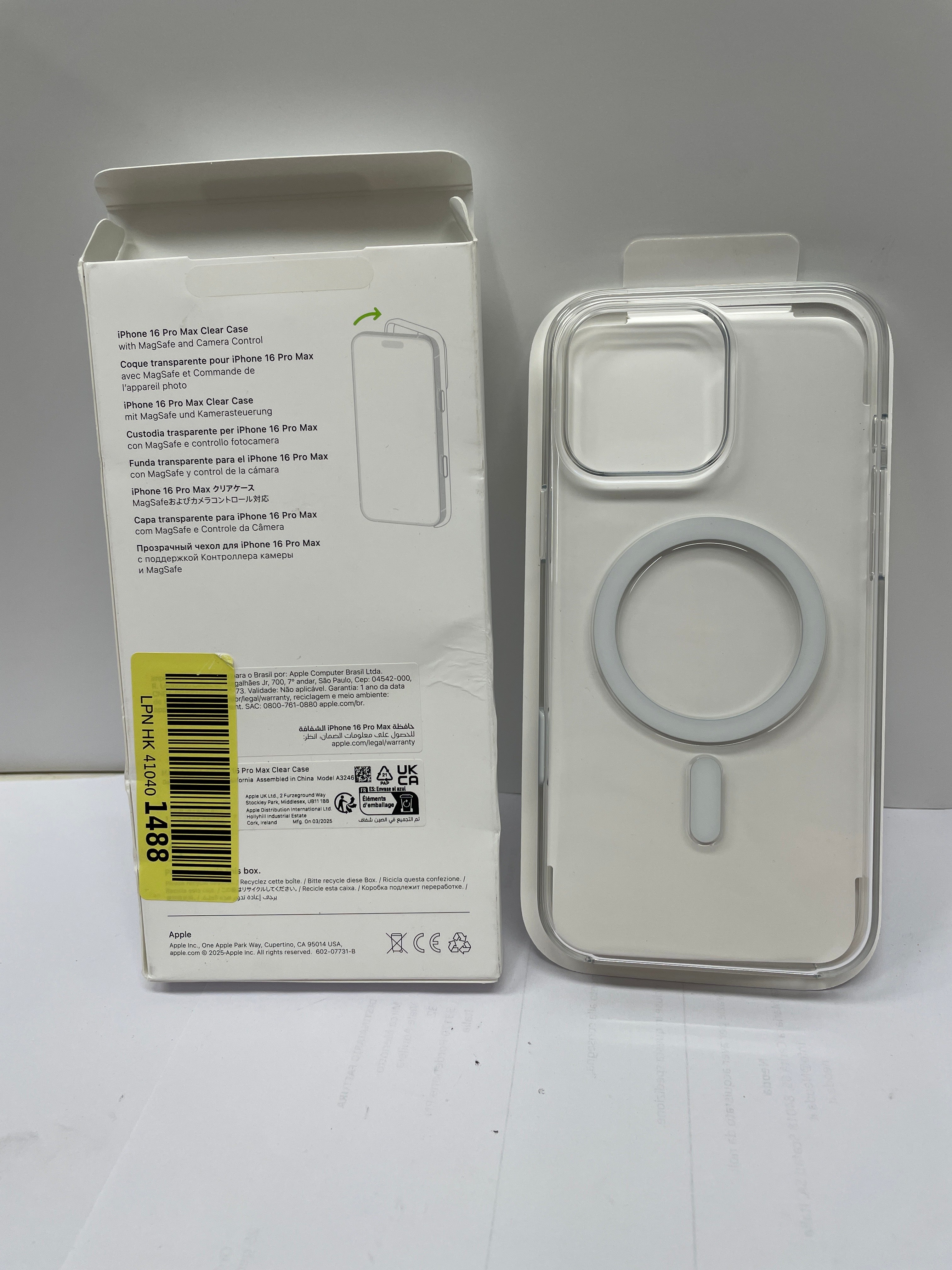 Apple Custodia MagSafe cover trasparente per iPhone 16 Pro Max