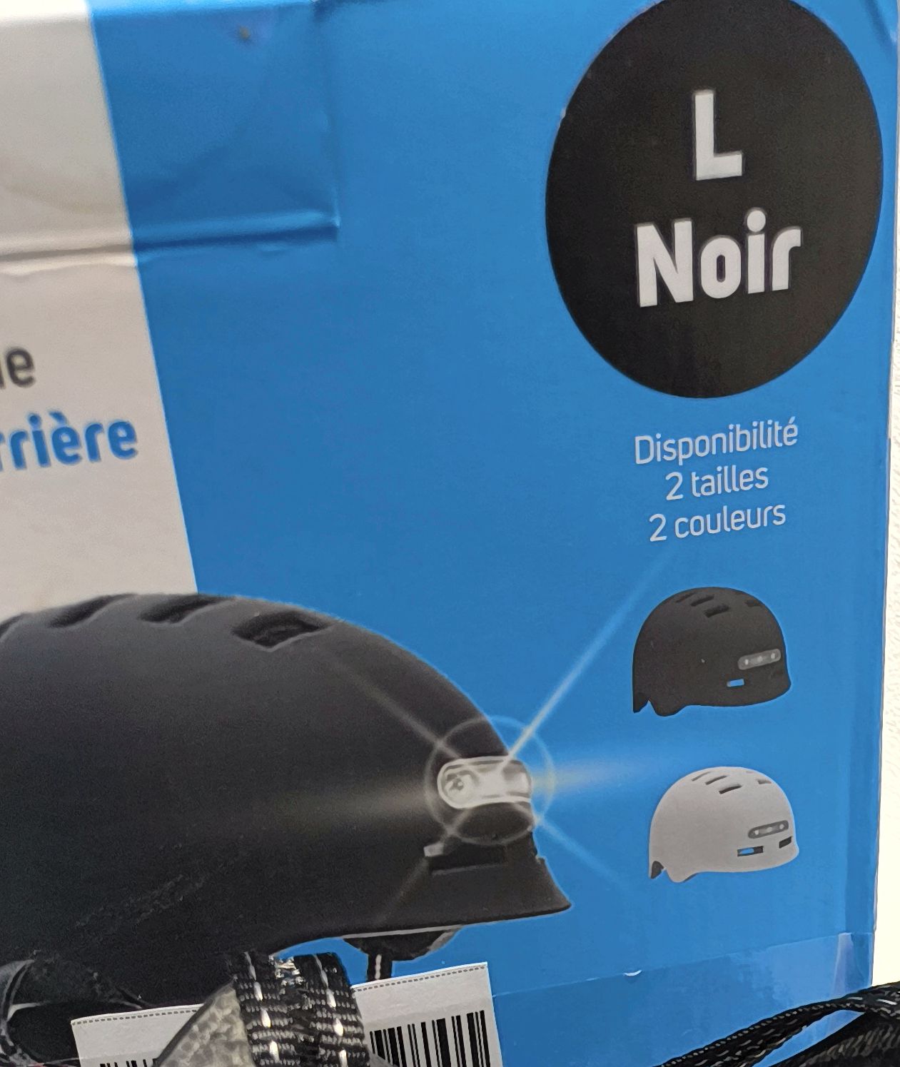 Casco Bici con Luci LED Integrate Anteriori e Posteriori - Taglia L Nero