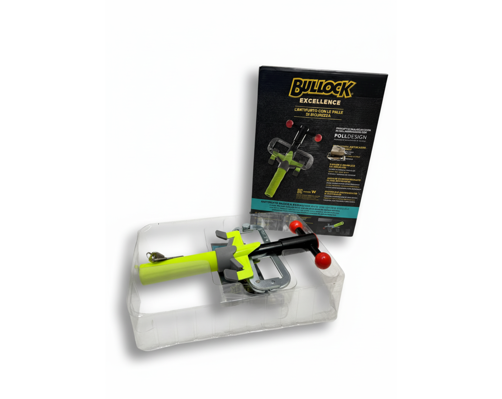 Bullock Excellence W | Antifurto Blocca Pedali Auto per Cambio Manuale | Made in Italy