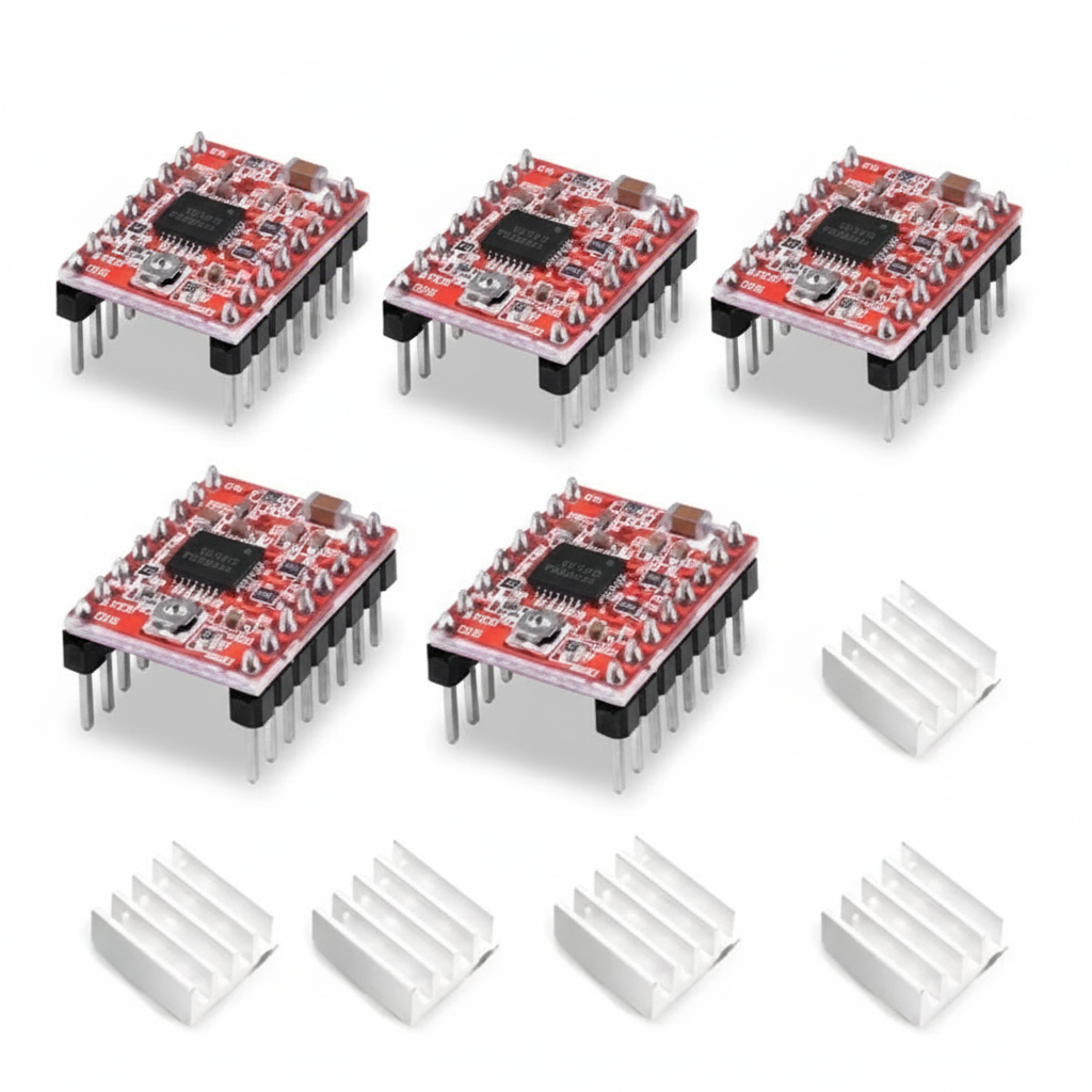 ARCELI Driver A4988 per Stampante 3D con dissipatore set 5 pezzi