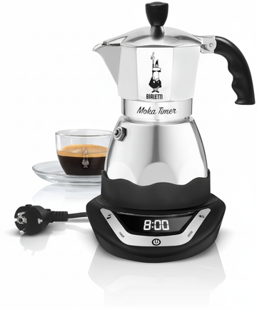 Bialetti Moka Timer caffettiera elettrica programmabile 6 tazze qualità italiana