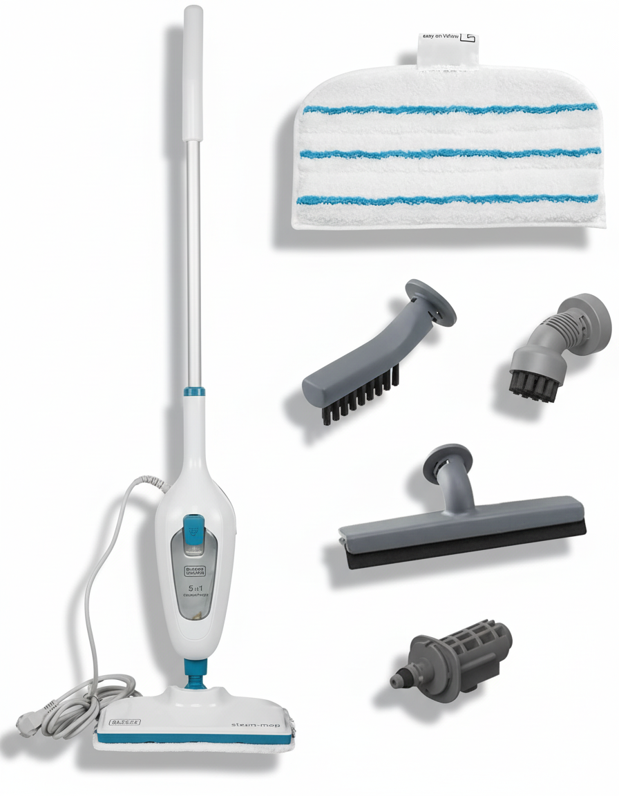 BLACK+DECKER Scopa Vapore 2in1 Multifunzione per pulizia casa