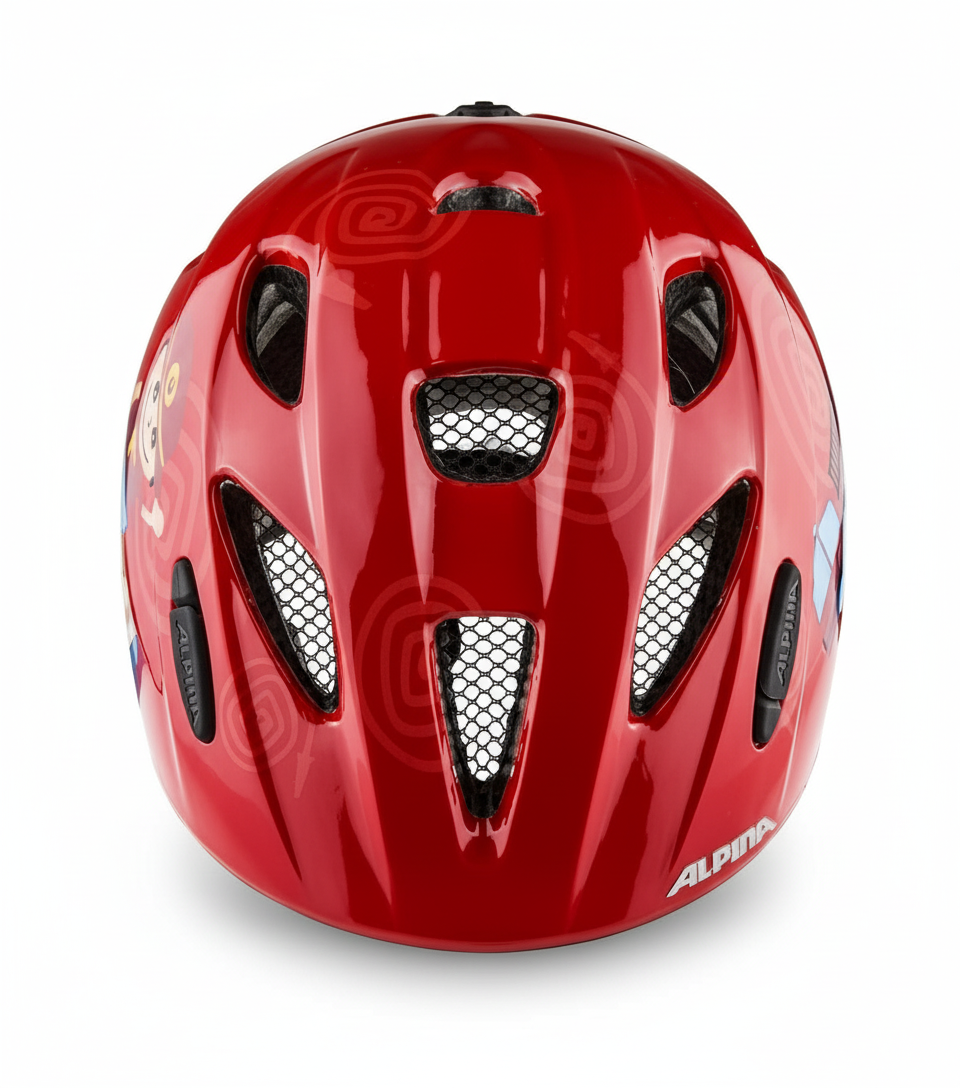 Casco bici bambino ALPINA Firefighter lucido rosso