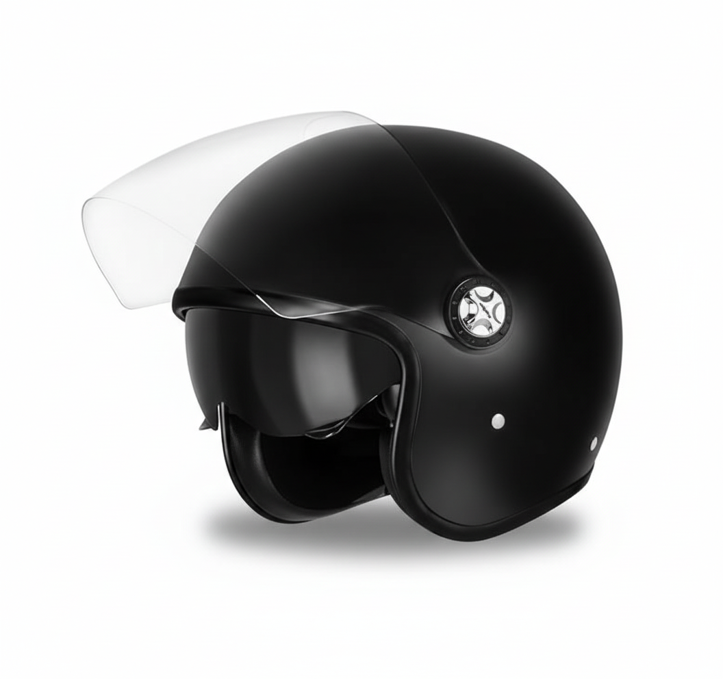 Casco Moto Jet Favoto con Doppia Visiera ECE