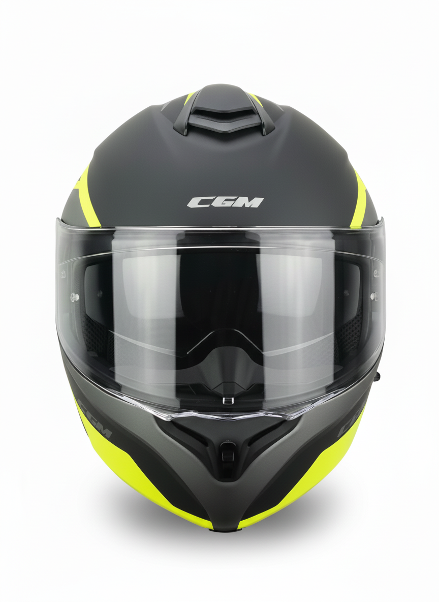 Casco moto modulare CGM alta visibilità dettaglio