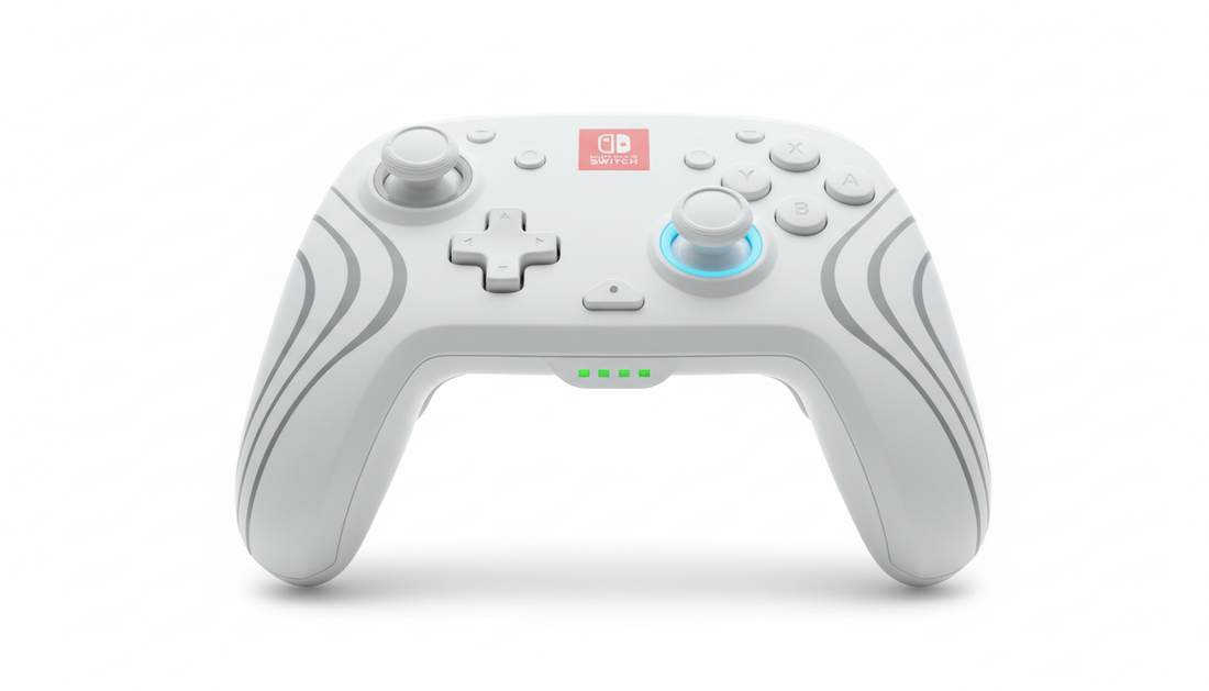 Controller Wireless Nintendo Switch Wave Bianco vista frontale