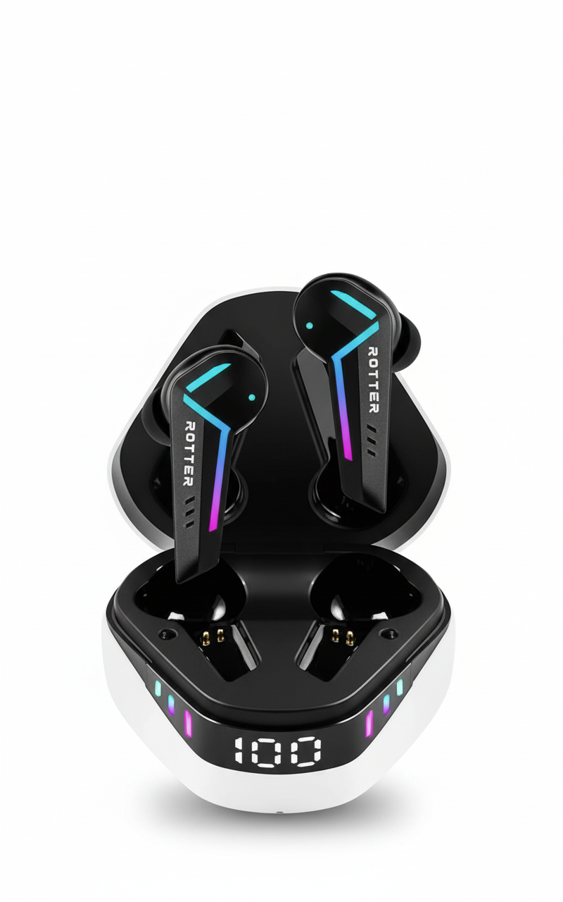ROTTERÂ® Cuffie Gaming Bluetooth 5.3 con Microfono Audio Pro