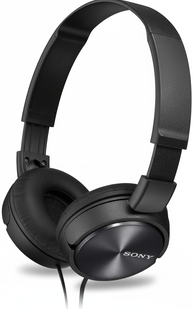 Cuffie Sony MDR-ZX310W nere vista frontale