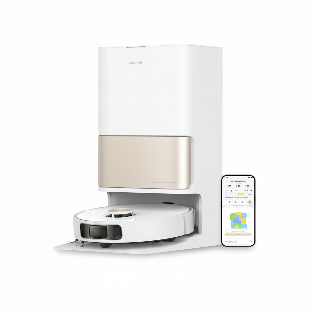 Dreame Robot Aspirapolvere e Lavapavimenti Automatico vista frontale