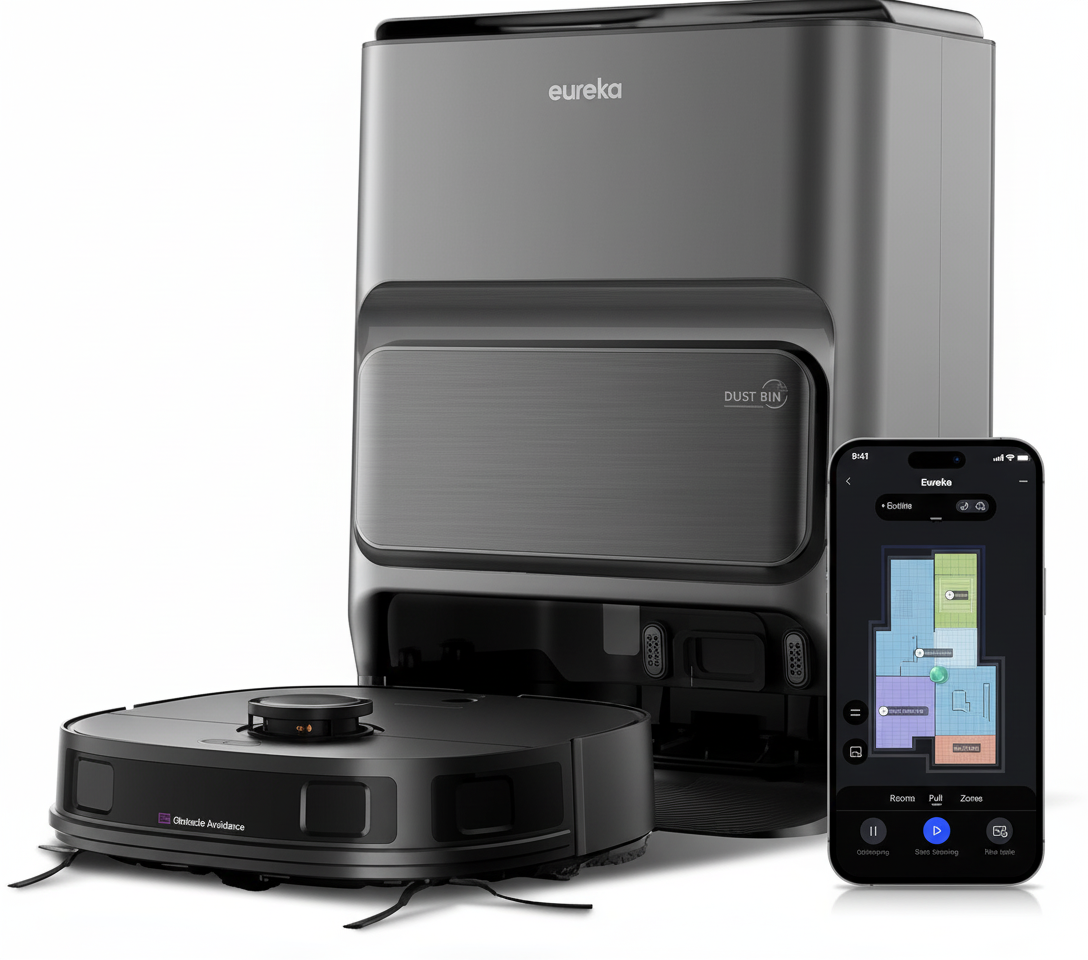 Eureka J12 Ultra Robot Aspirapolvere e Lavapavimenti vista frontale