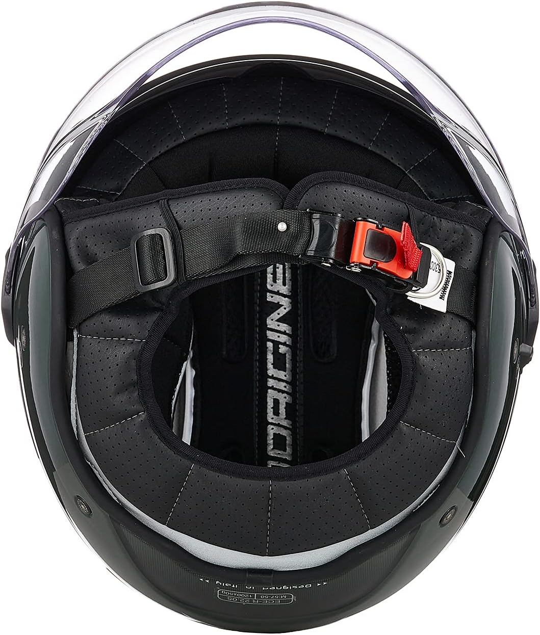Casco Moto ORIGINE Design Militare Dettaglio Visiera