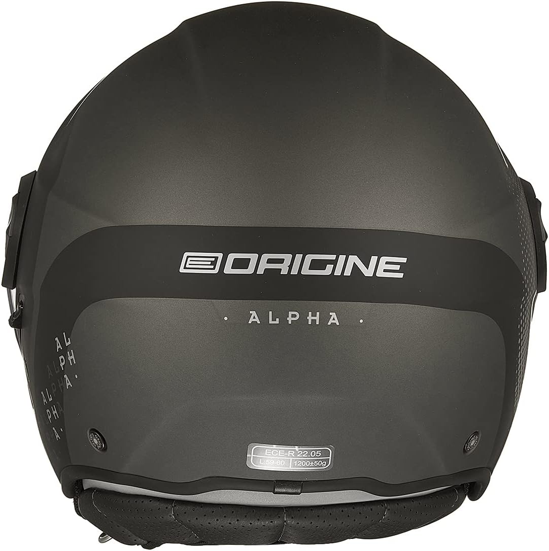 Casco jet ORIGINE con sistema doppia visiera vista frontale