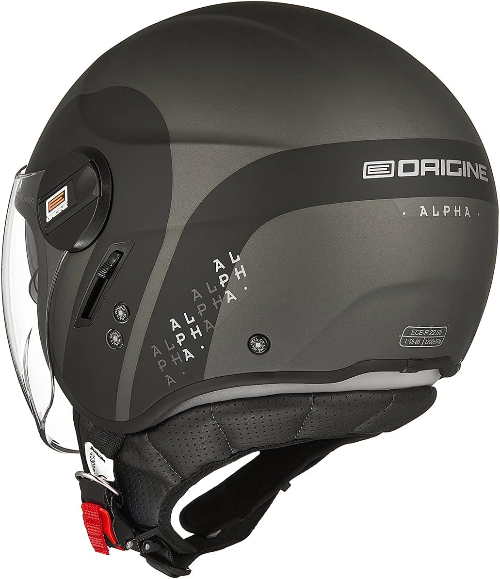 Casco moto ORIGINE Track Black Titanium dettaglio visiere