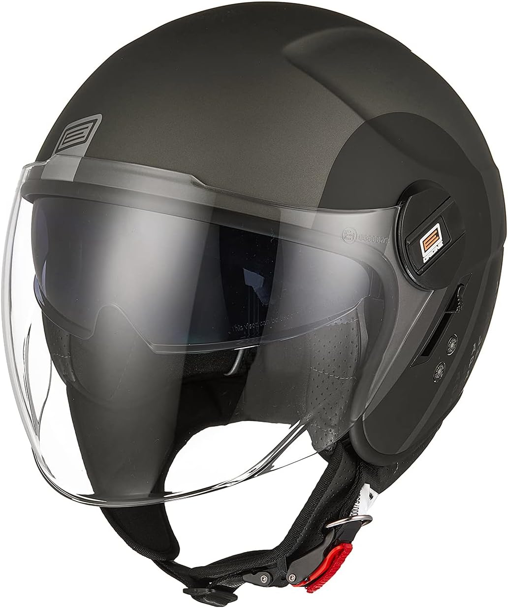 ORIGINE Casco Jet Moto Scooter Doppia Visiera ECE Track Black Titanium M - Image 5