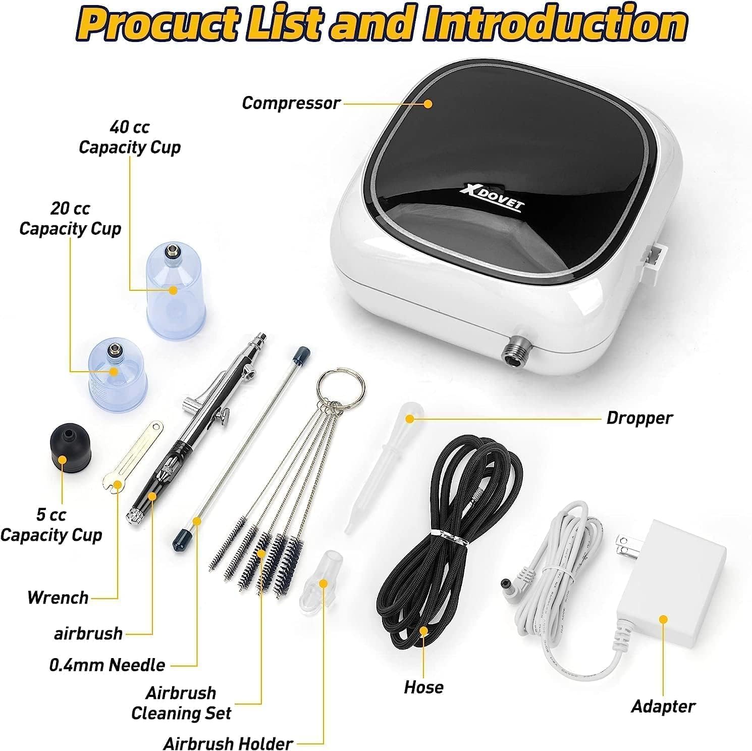 Kit aerografo professionale per decorazione e nail art