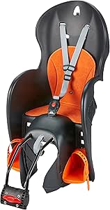 Seggiolino Bici Posteriore per Bambini Prophete, Grigio e Arancione - Image 4