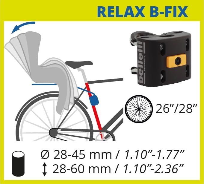 Bellelli Mr Fox seggiolino bici posteriore reclinabile dark grey