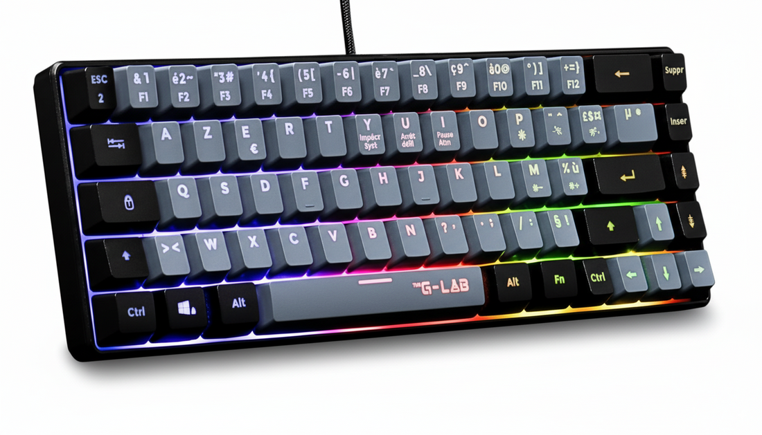 Tastiera Gaming G-Lab Keyz Hydrogen RGB vista frontale