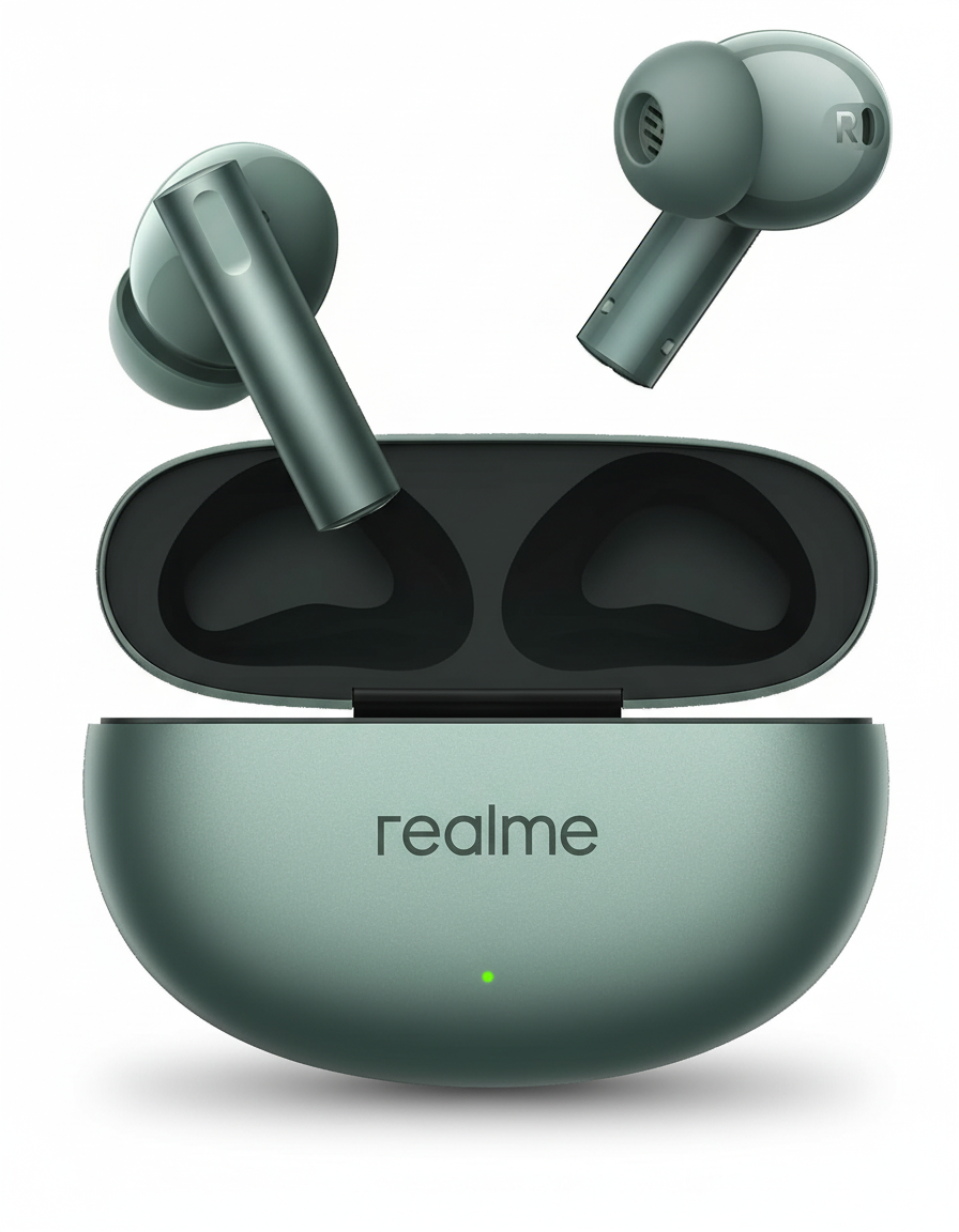 realme Buds Air 6 Cuffie Wireless Verde Foresta con ANC