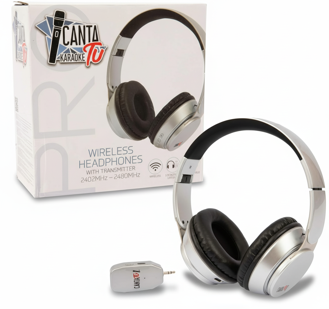 Cuffie Wireless Pro Canta Tu Silver con Microfono