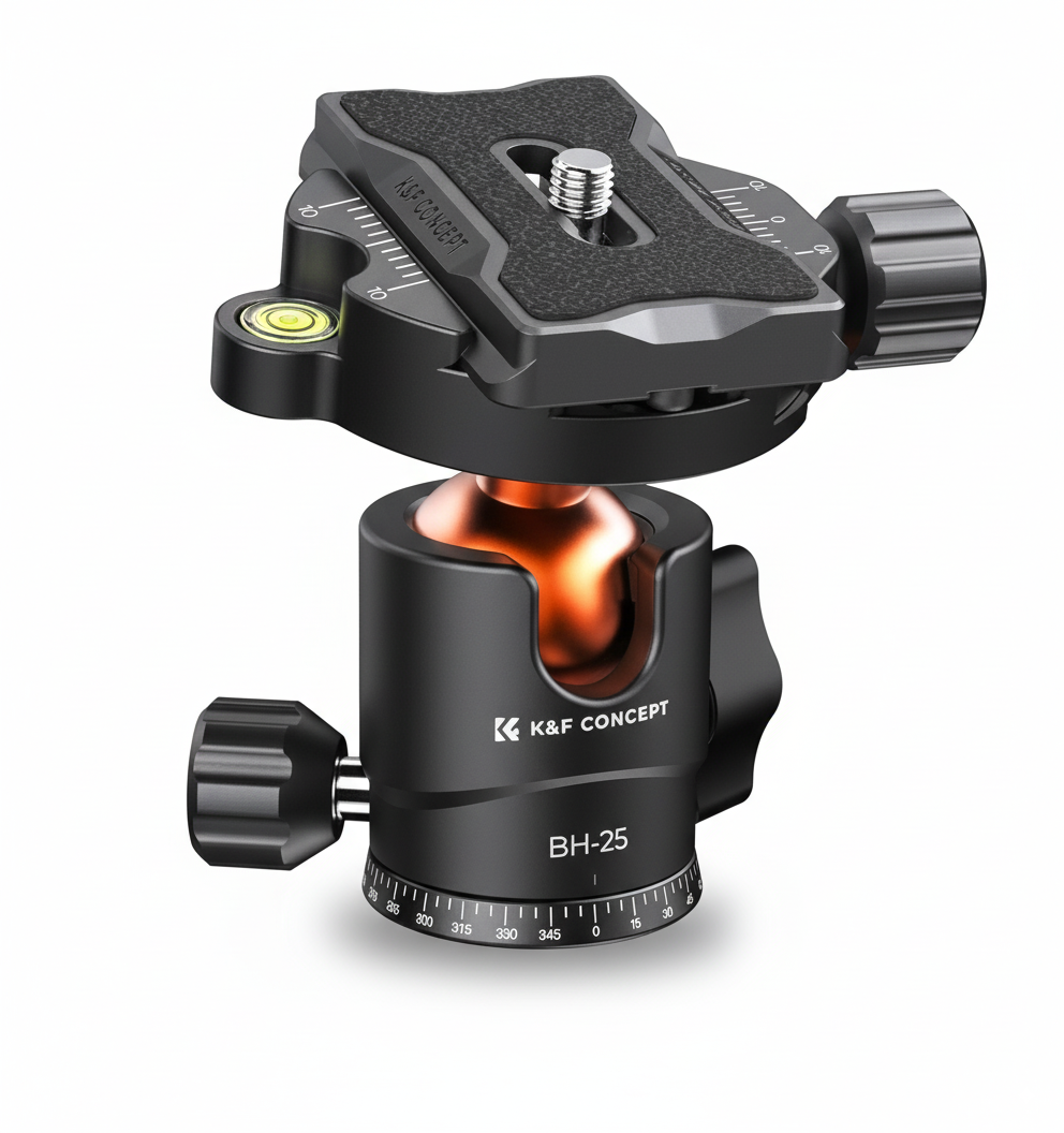 Testa a sfera professionale K&F Concept per treppiede fotografico