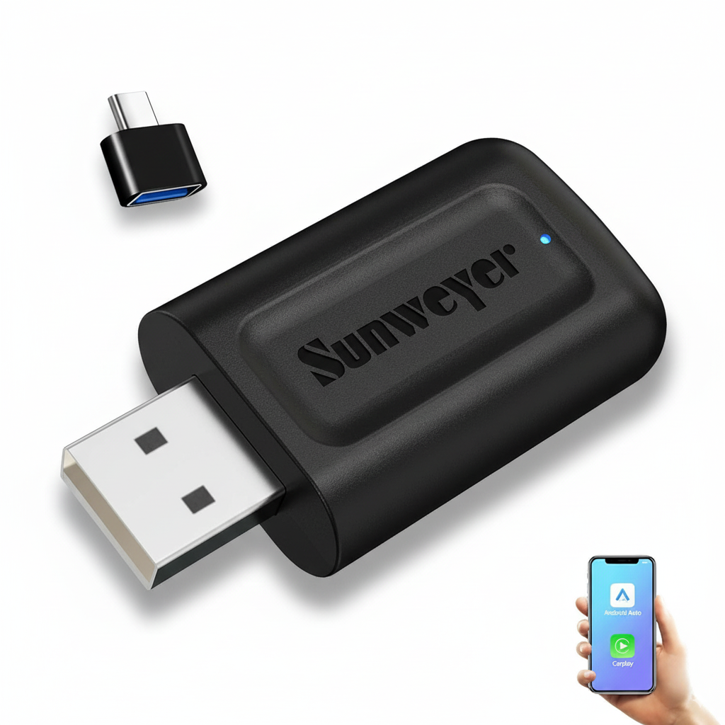 Adattatore Wireless sunweyer CarPlay Android Auto 2in1