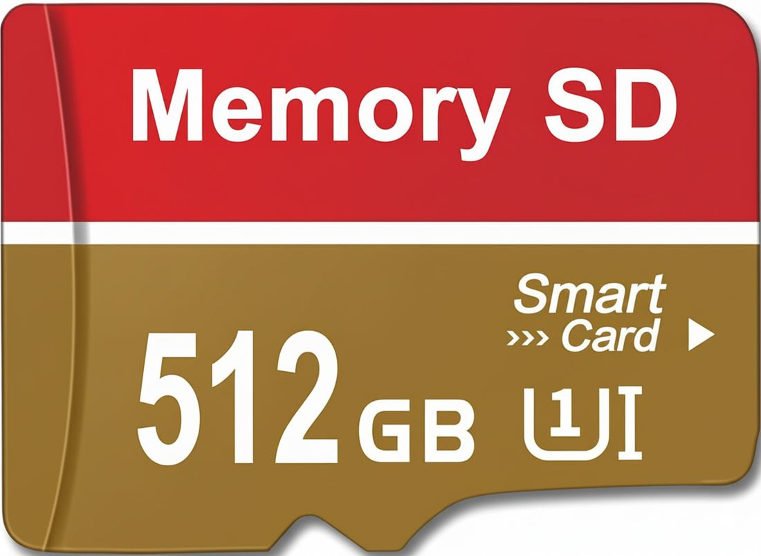Scheda di memoria SD 512GB alta velocità vista frontale