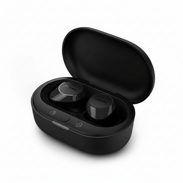 Auricolari Wireless Bluetooth Nero con Custodia di Ricarica