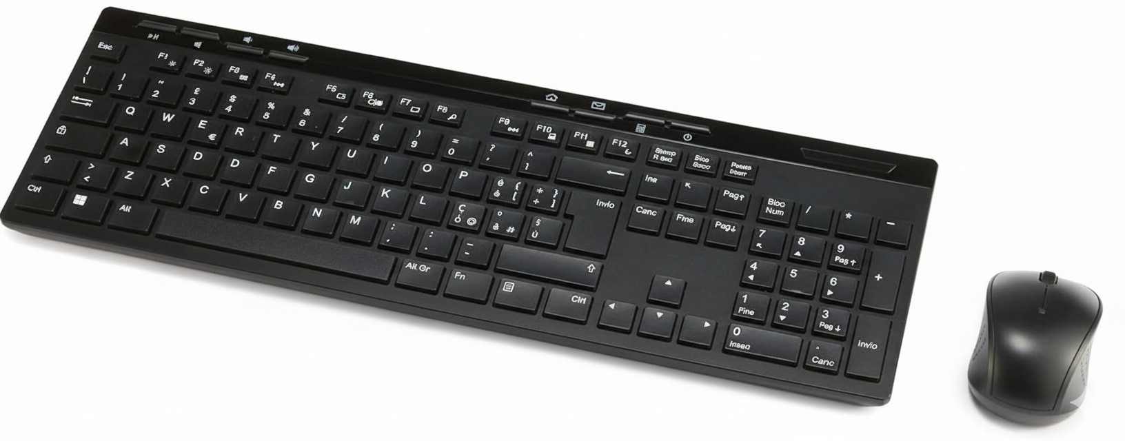 Set Tastiera Mouse Wireless Amazon Basics vista frontale