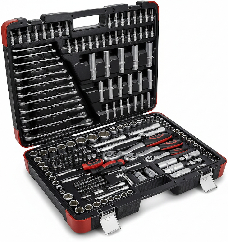 Set BGS 216 pezzi bussole e cricchetti professionali in valigetta