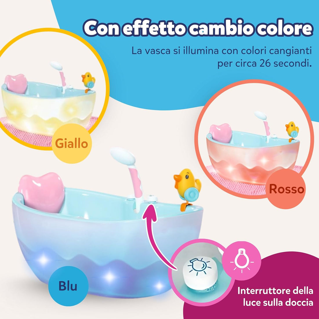 Accessori BABY born - Vasca da bagno giocattolo per bambole 43cm