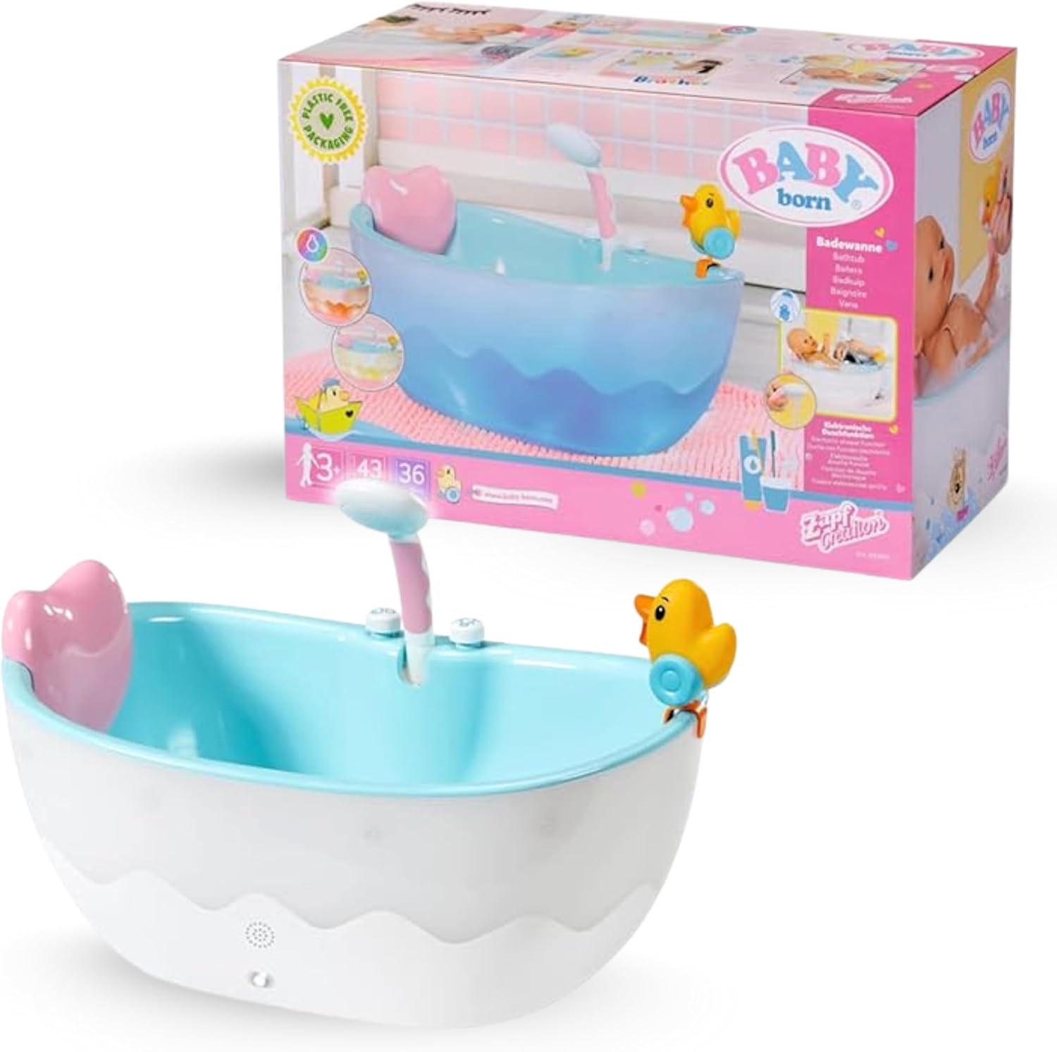 Accessori BABY born - Vasca da bagno giocattolo per bambole 43cm