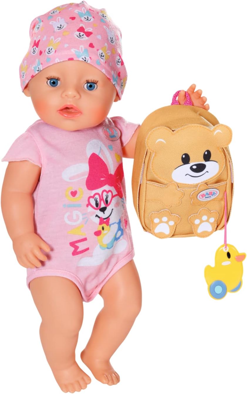 BABY born Zaino Kindergarten a forma di orso con accessori per bambole 43cm