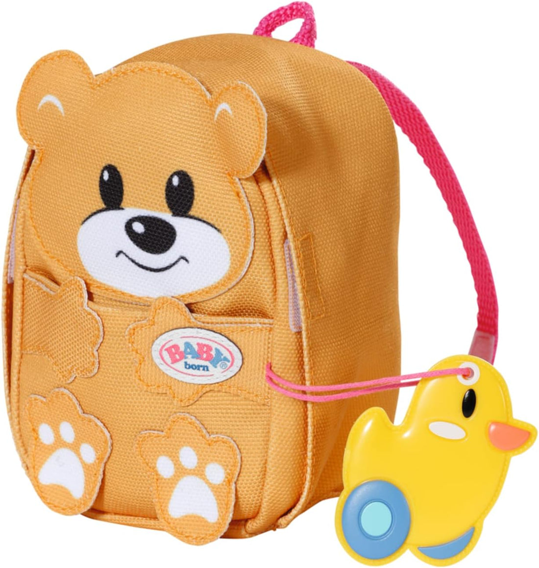 Set completo BABY born con zaino orso, portapranzo e biberon per bambola