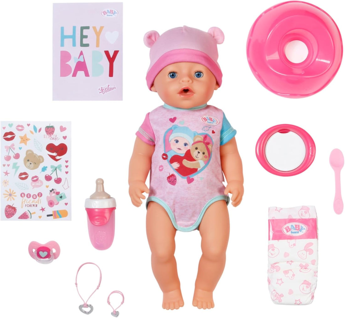 BABY born Emma bambola interattiva 43cm con accessori per bambini 3+ anni