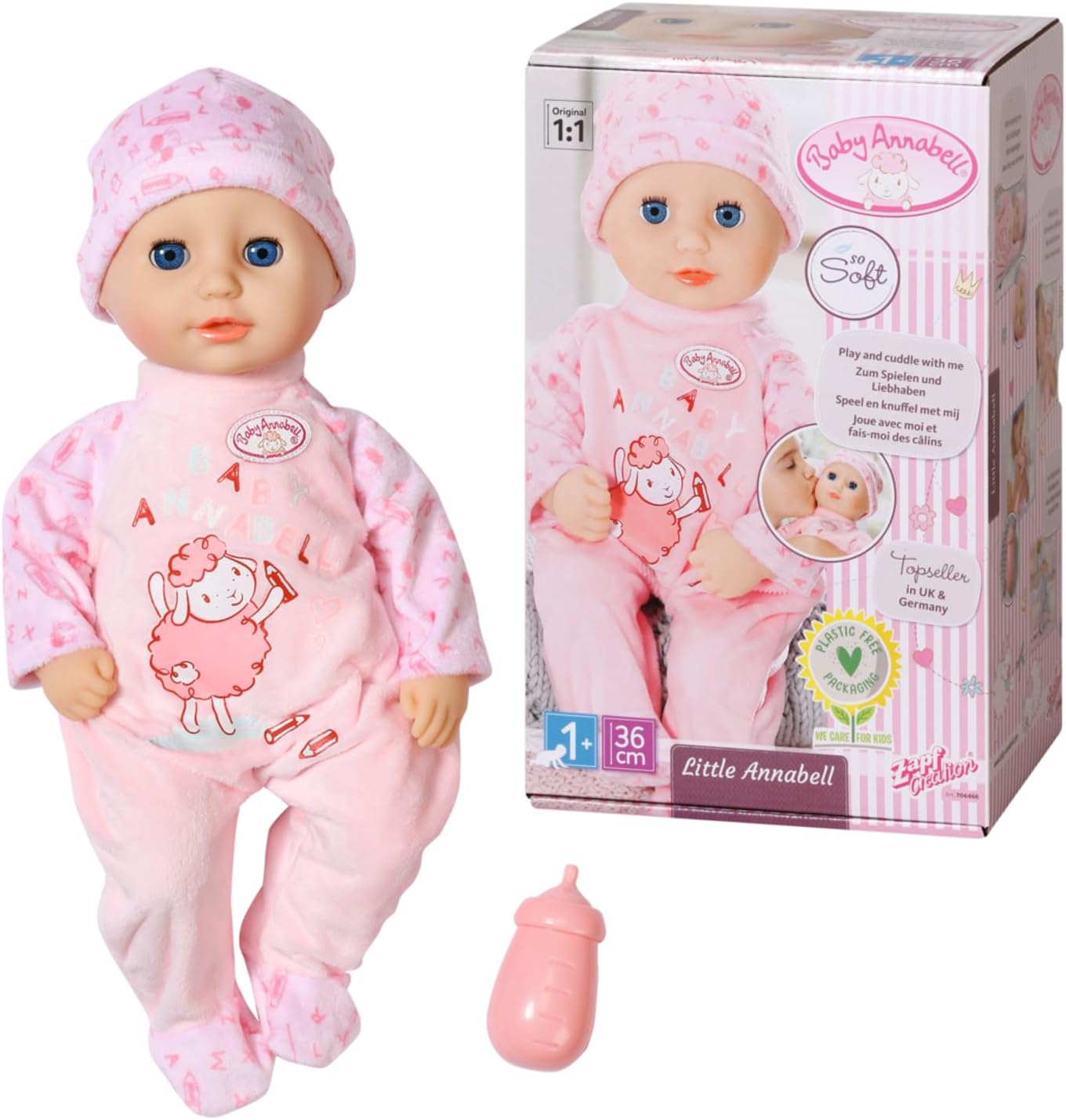 Zapf Creation Baby Annabell Little Annabell - Bambola Morbida 36cm con Biberon per Bambini 1+ Anno - Image 5