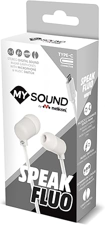 Cuffie in-ear Meliconi MySound Speak Fluo USB Type-C qualità controllata