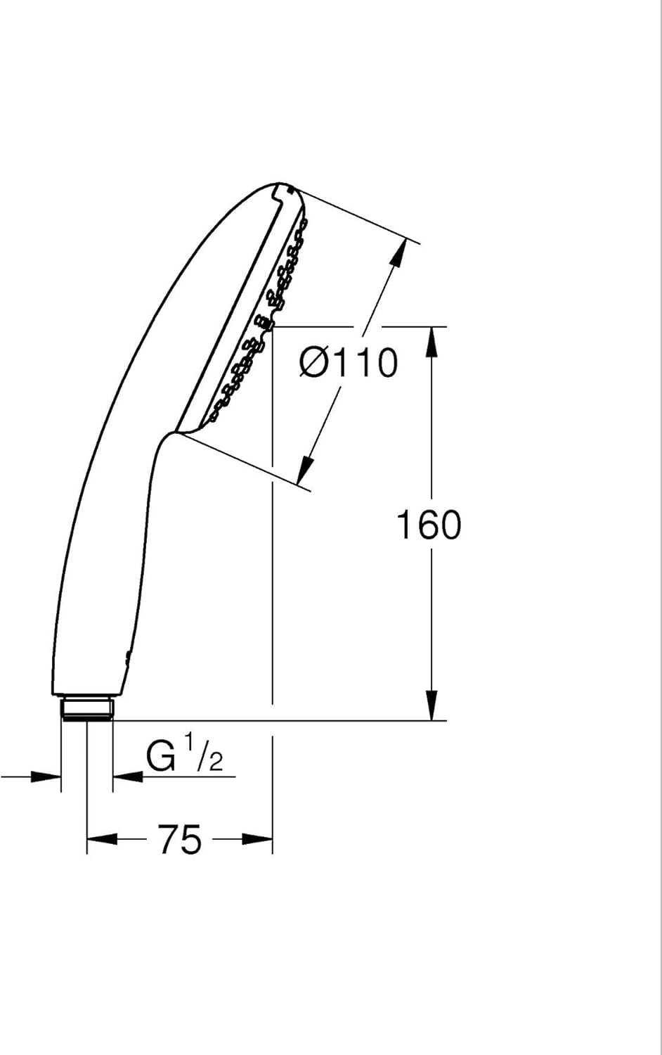 Doccetta doccia GROHE 27940001 con sistema getto regolabile dettagli